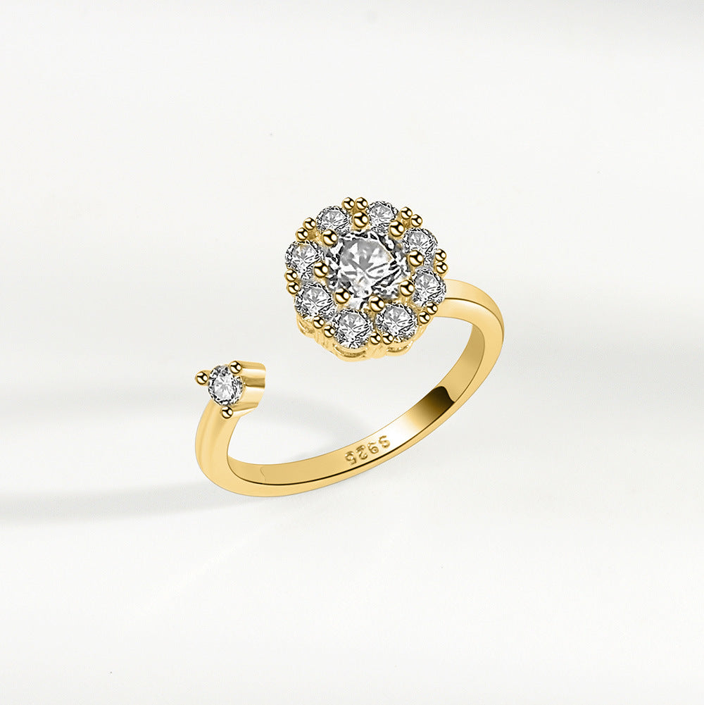 Wholesale Zircon Rotary Stone Copper Rings